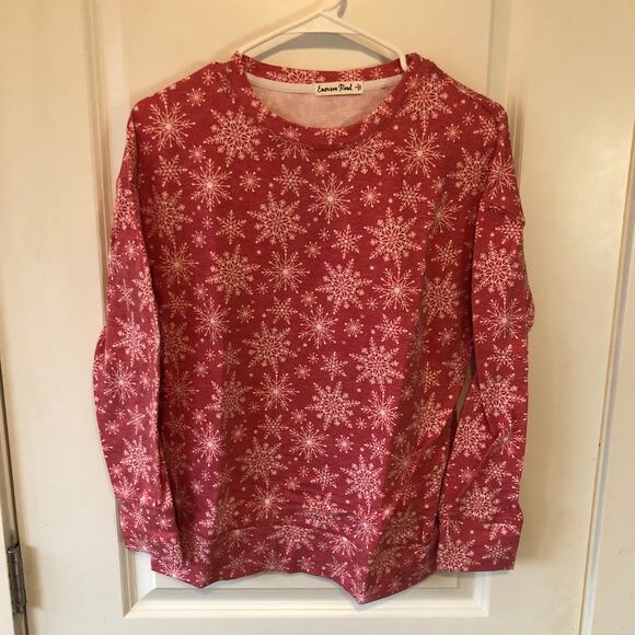 Emerson Road Women's PJ Set Dancing Snowflakes Brushed Butter Knit $78.00 sz S - Picture 1 of 15